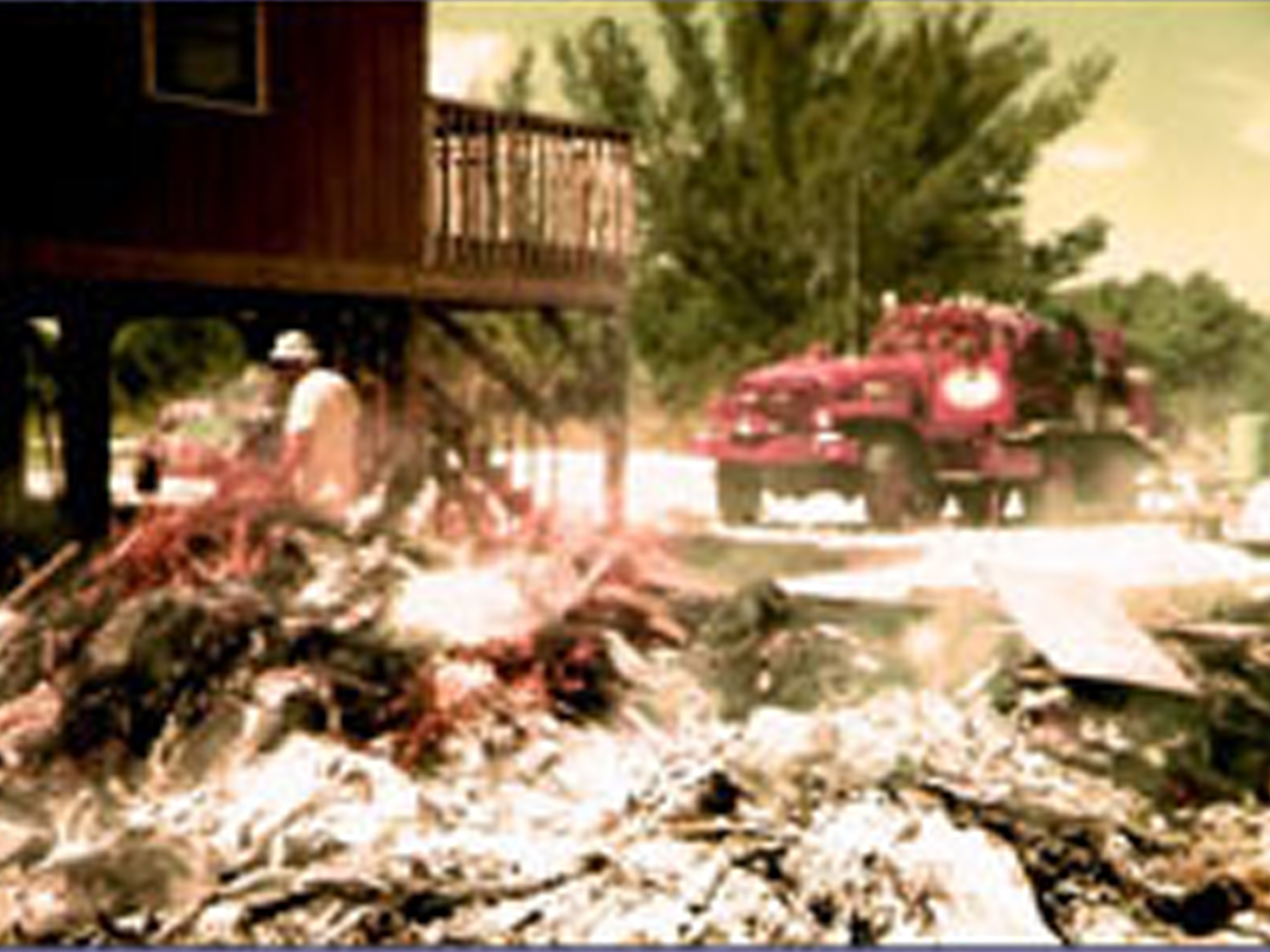 "The Burning of Mount McCabe" 1984: Back in the day, a $100 donation to the Firehouse got you a controlled burn to get rid of building debris.